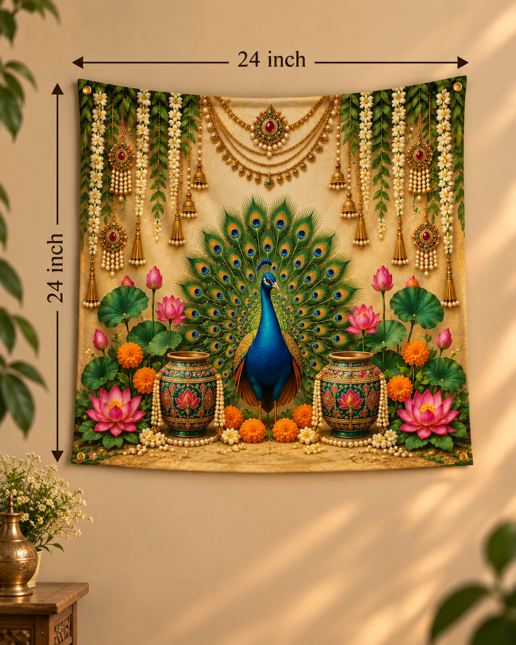 Peacock Full Bloom Tapestry