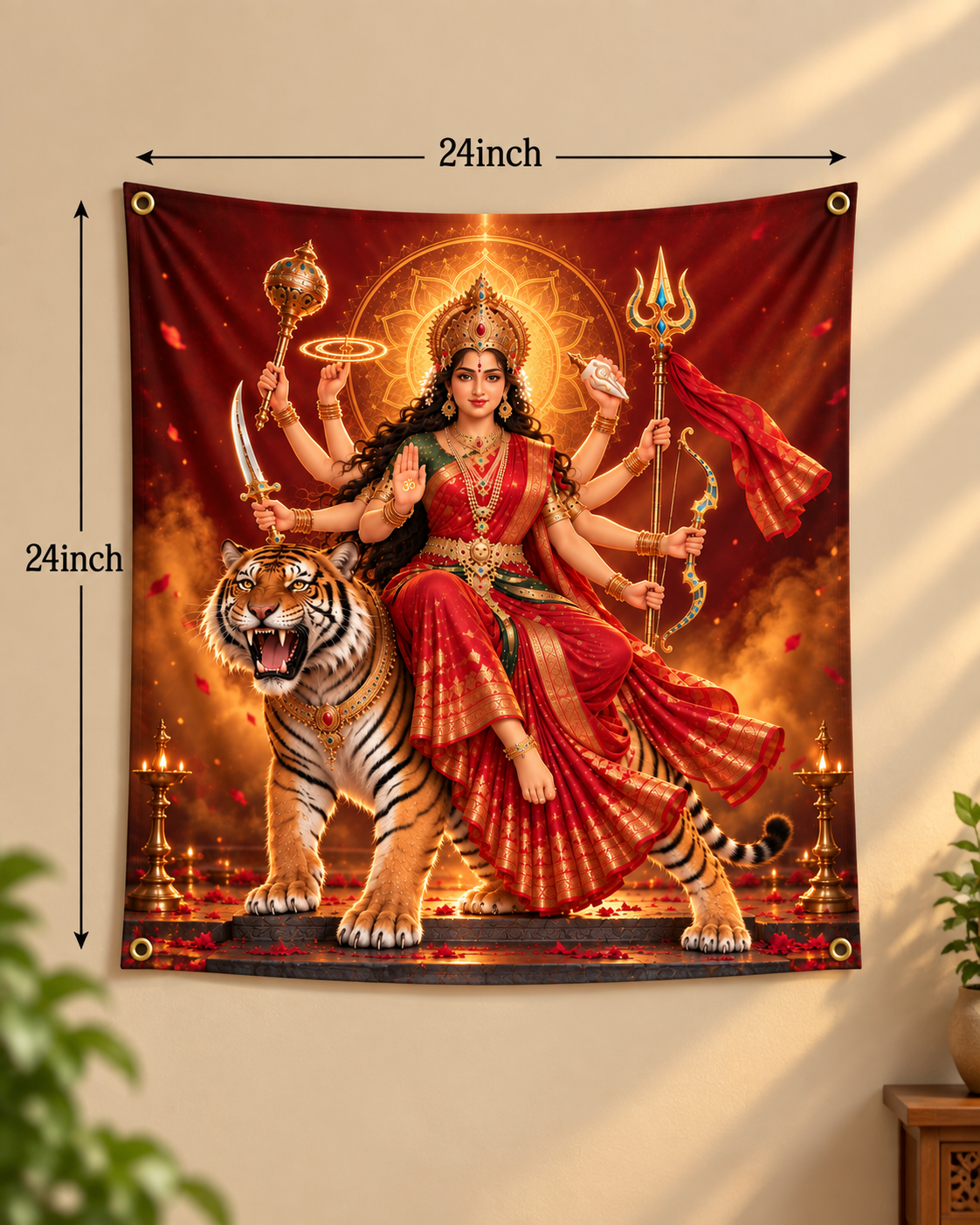 Devi in Swarg Tapestry