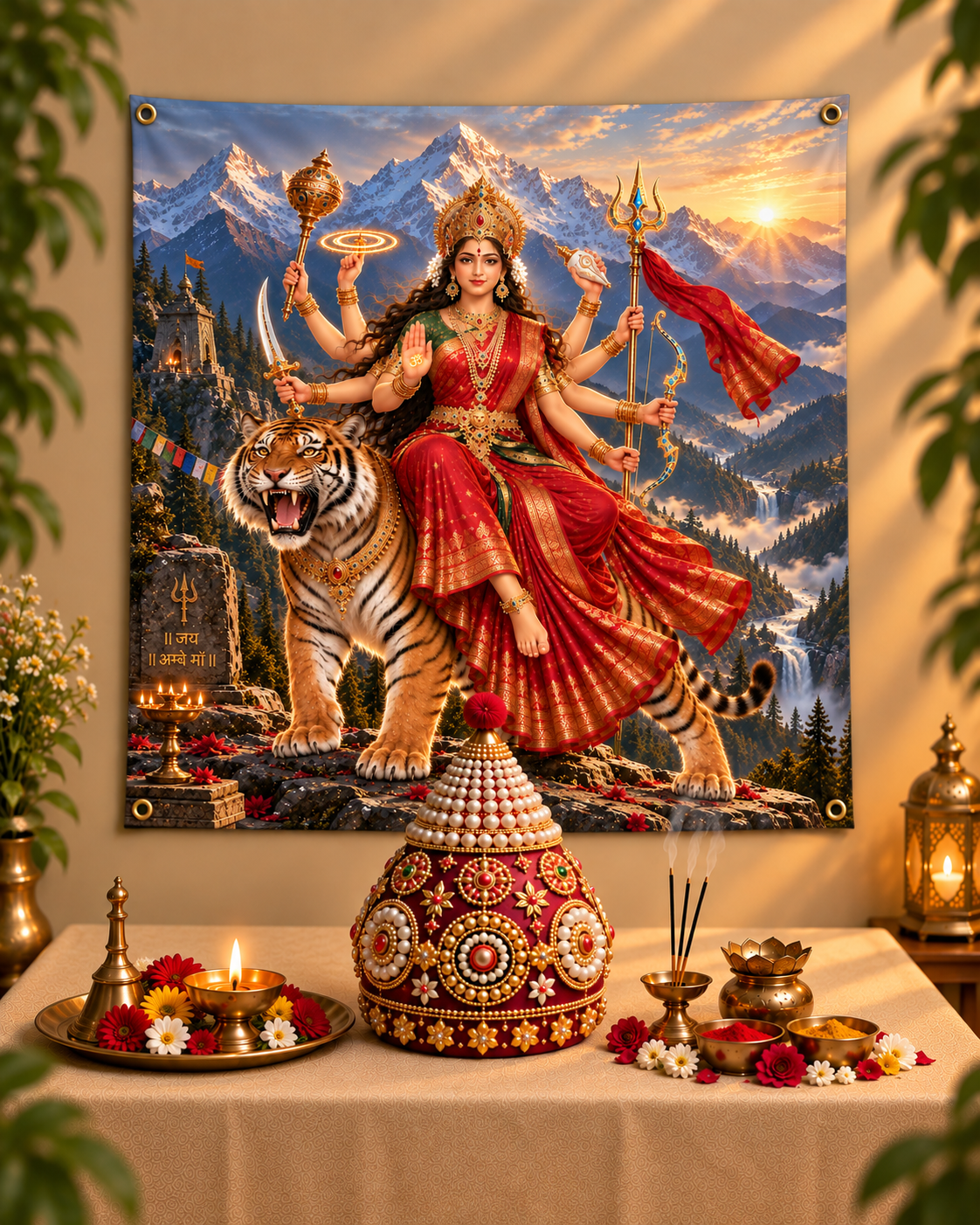 Devi in Himalaya Tapestry