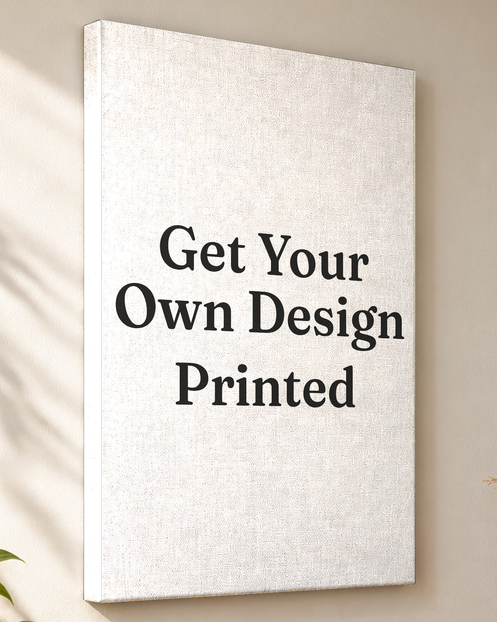 Custom design canvas, close view of the gallery-wrapped side