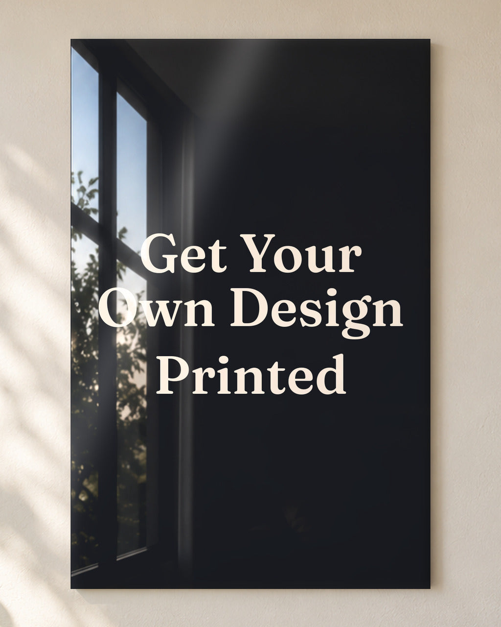 Custom design acrylic wall art, close-up