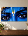 Krishna Gaze set of 3, acrylic, close-up of all three panels