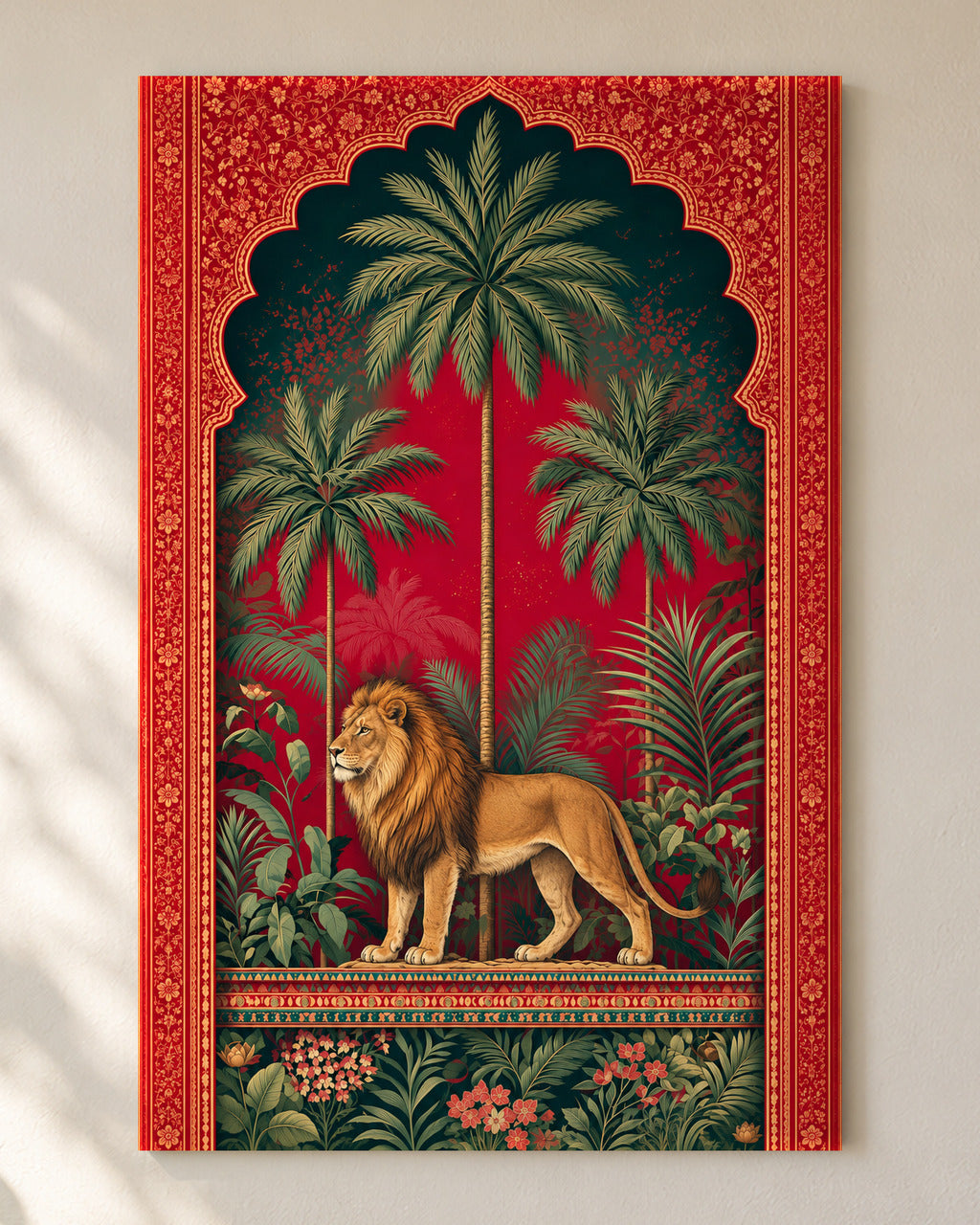Royal Jungle Lion unframed poster, close-up