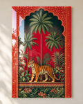 Royal Jungle Tiger acrylic wall art, close-up