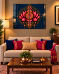 Split Lotus Mandala set of 2 acrylic wall art